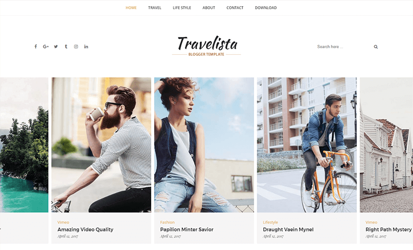 travelista travel blogger template